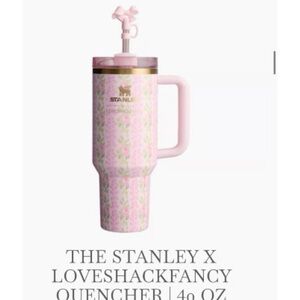 LoveShackFancy Pink Floral Quencher 40 oz